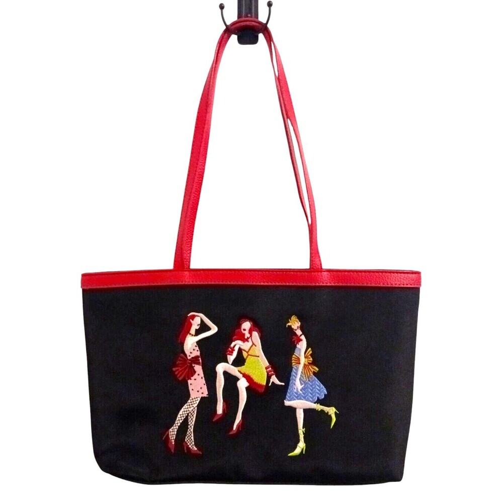 VTG SYDNEY LOVE Hip Chic Embroidered Fashion Fashionista Nylon Tote Shoulder Bag